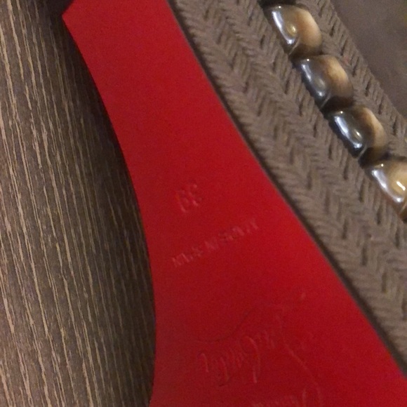 CHRISTIAN LOUBOUTIN CATACLOU 120 Veau Velours Testa/Corne 2 - Picture 9 of 10